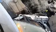 Adıyaman'da seyir halindeki otomobil bir anda yanmaya başladı