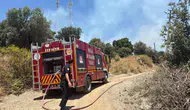 Bodrum Turgutreis’te korkutan yangın büyümeden söndürüldü
