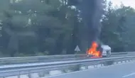 Marmaris yolunda yanan tanker büyük bir felaketi tetiklemekten son anda kurtuldu