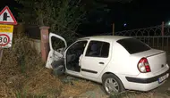 Muratlı'da direksiyon hakimiyetini kaybeden sürücü duvara çarptı