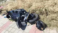 Kaskı takılıydı, 15 metre sürüklendiği kazadan sağ kurtuldu