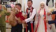 Trabzon’daki düğünde damada keçi hediye ettiler