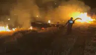 Adıyaman'daki anız yangını köylüleri tedirgin etti