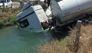 Şanlıurfa’da iki ağır araç kanala uçtu