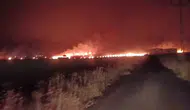 Silopi’de dev anız yangını 300 dönümlük araziyi yok etti