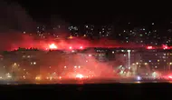 Göztepe taraftarı kulübün 101’inci yaşını meşalelerle kutladı