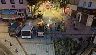 Bodrum merkezde gece mesaisi temizliği