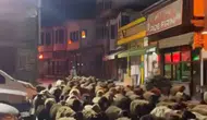 Tokat sokaklarında gece yarısı koyun sürüsü trafiği durdurdu