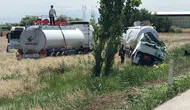 Konya yolunda tanker kazası bir yaralıya yol açtı