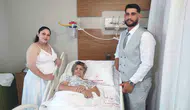 Düğün günü hastane odasında duygusal anlar