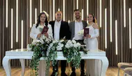 Çocukluk arkadaşları hayatlarını aynı gün birleştirdi