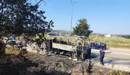 Bursa'da işçi servisi seyir halindeyken küle döndü