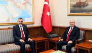 Bakanlıktaki kritik zirveden dikkat çeken kareler