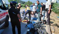 İnegöl kavşağında ağır motosiklet kazası