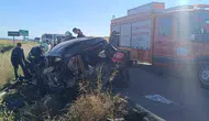 Batman yolunda kamyon şarampole devrildi