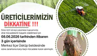 Kırklareli Üsküp’te buğday tarlaları için süne alarmı verildi
