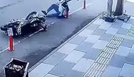 Elazığ’da motosiklet kazası saniye saniye görüntülendi
