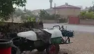 Niğde’de dolu yağışı tarlaları beyaza boyadı