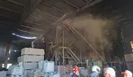 Gölbaşı’ndaki alçı fabrikasında kaynak kıvılcımları yangın çıkardı