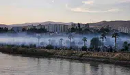 Cizre’de mangal keyfi nehri dumana boğdu