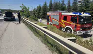 Elmadağ yolunda bir otomobil tamamen küle döndü