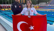 Muğlalı yüzücü Defne uluslararası arenada kürsüye çıktı