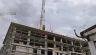 İnegöl'de inşaat kazası işçiyi 5. kattan vinçle indirdiler