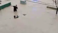 Kırşehir’de sel sularına kapılan yaşlı adamı çevredekiler kurtardı