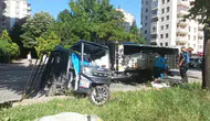 Kayseri Tuna Caddesi üzerinde otomobil ve elektrikli bisiklet kazası