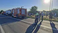 Keşan yolundaki iş yerinde yangın paniği