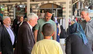 Çermik pazarında başkan mesaisi