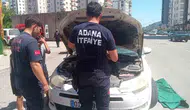 Adana'da inatçı yavru kedi itfaiyeye zor anlar yaşattı