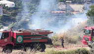 Alanya'da meyve bahçesinde korkutan yangın