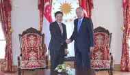 Erdoğan Dolmabahçe'de Singapur Başbakanı Wong ile görüştü