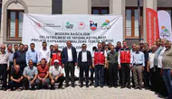 Dicleli bağcılar modern tarım makinelerine yarısı bizden desteğiyle kavuştu