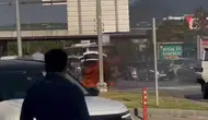 Mudanya Bulvarı'nda seyir halindeki araç küle döndü