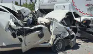 Malatya’da ağır kaza Ticari araç tankere arkadan çarptı