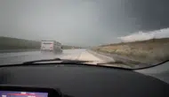 Kars'ta yaz ortasında kış manzarası