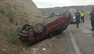 Sivas Gürün yolunda yağış kaza getirdi