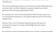 Adalet Bakanlığı mayıs ayı operasyon bilançosunu açıkladı