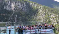 Kastamonulu öğrenciler kanyonun zirvesinde adrenalin dolu bir gün yaşadı