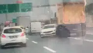Kuzey Marmara Otoyolu’nda tır dehşeti kameraya yansıdı