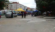 Çorum'da pazar yeri sular altında kaldı