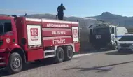 Afyonkarahisar’da otluk yangınına TOMA müdahalesi