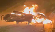 Malatya yolunda seyir halindeki motosiklet aniden küle döndü