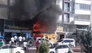 Kovancılar’da dükkan yangını paniği