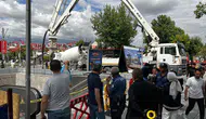 Kayseri Cumhuriyet Meydanı’nda beton mikseri kazası yaşandı