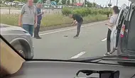 Rize trafiğinde korkutan silah paniği