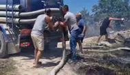 Edirne’de yangına lağım suyuyla müdahale ettiler