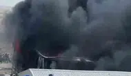 Etimesgut şantiyesinde korkutan yangın